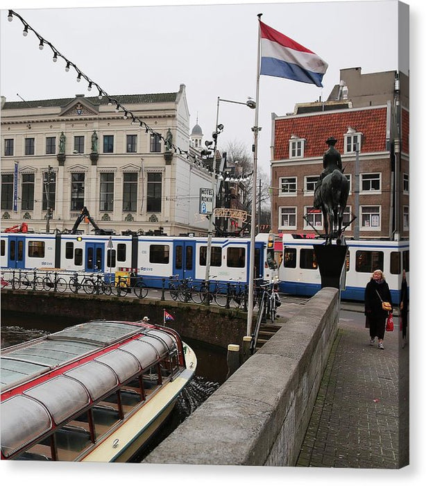 Amsterdam Flag - Canvas Print