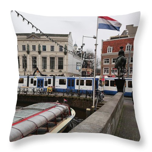 Amsterdam Flag - Throw Pillow