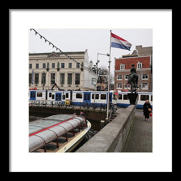 Amsterdam Flag - Framed Print