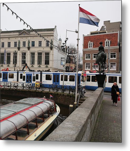 Amsterdam Flag - Metal Print