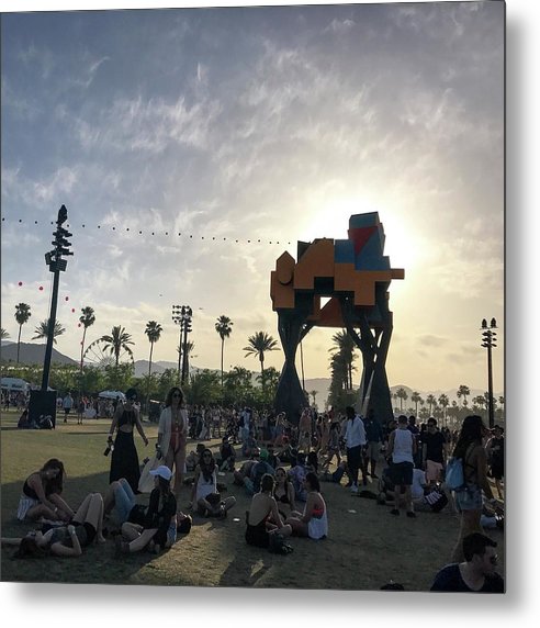 Coachella Sunset - Metal Print