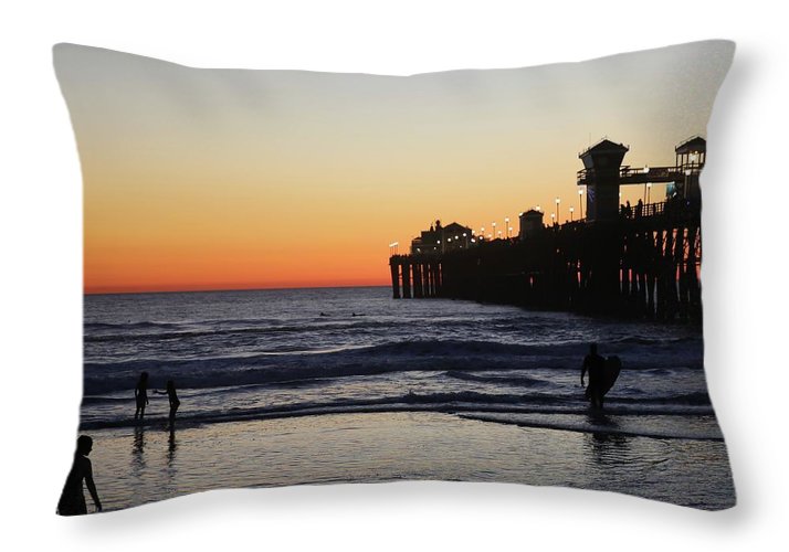Oceanside Sunset - Throw Pillow