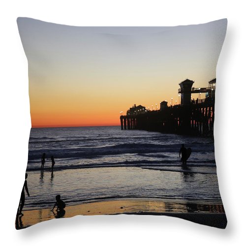 Oceanside Sunset - Throw Pillow